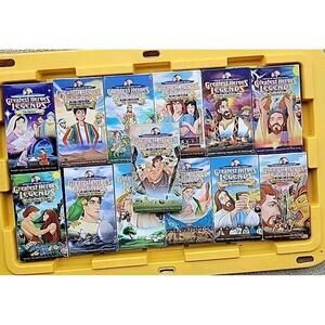 Greatest Heroes And Legends Of The Bible Charlton Heston VHS Lot Christian 1998